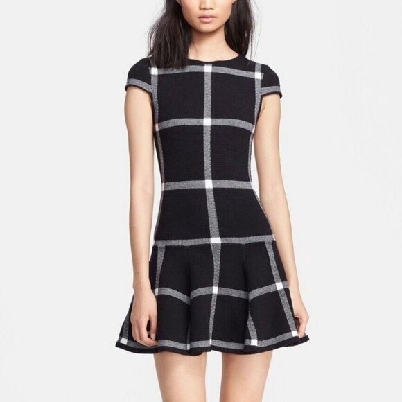 Alice + Olivia Selma Checkered Drop Waist Dress ASO Spencer Hastings - Picture 3 of 13